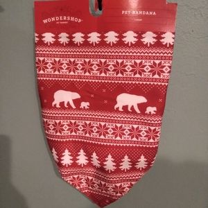 Christmas Holiday Theme Pet bandana Red and White